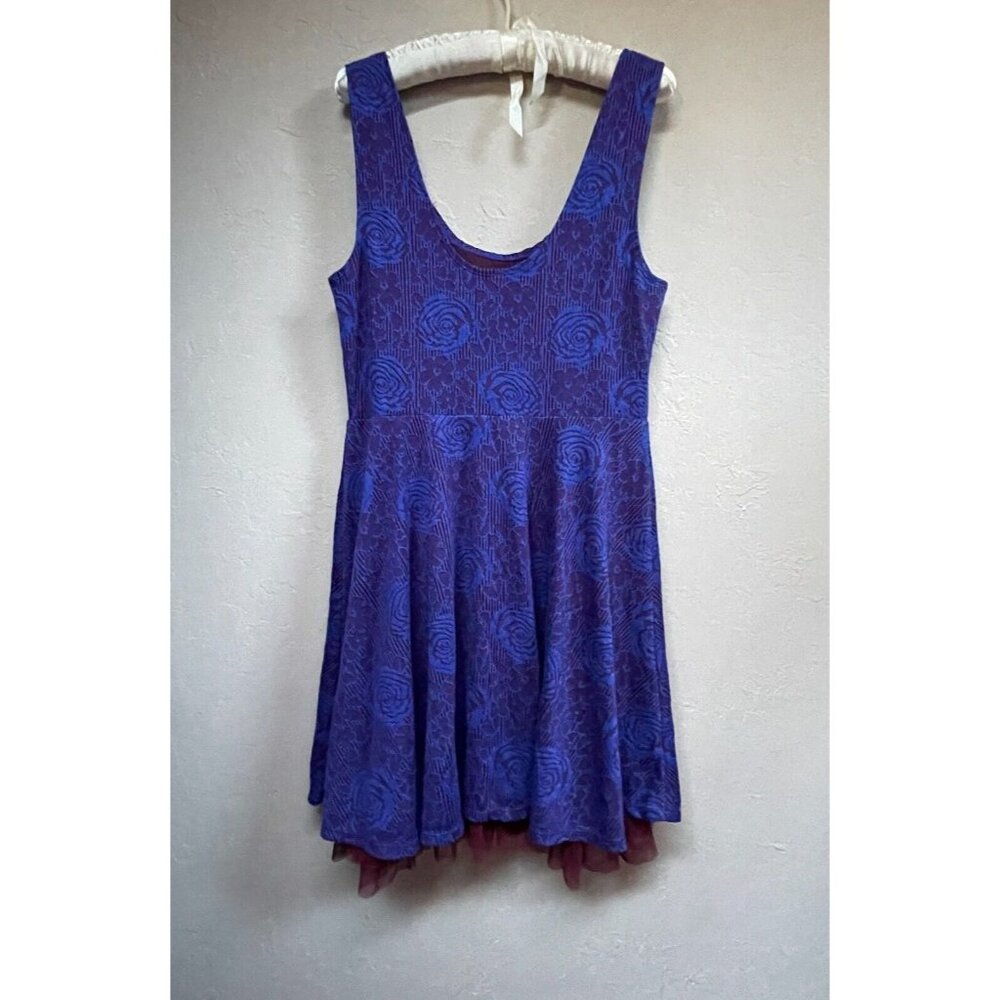 Free People Womens Scoop Neck Sleeveless Rock Princess Dress Blue Large Lined